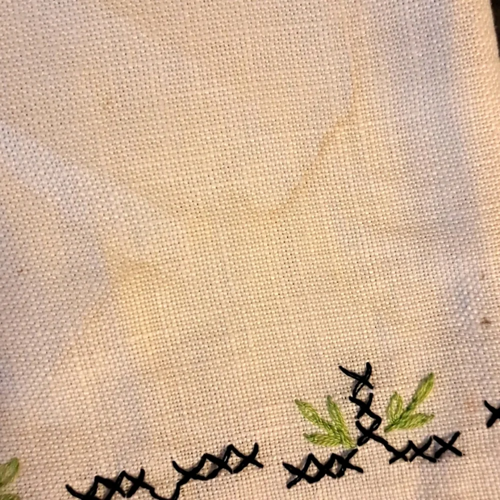 Vintage Table Runner Hand done Crochet/Embroidered/Crosstitched